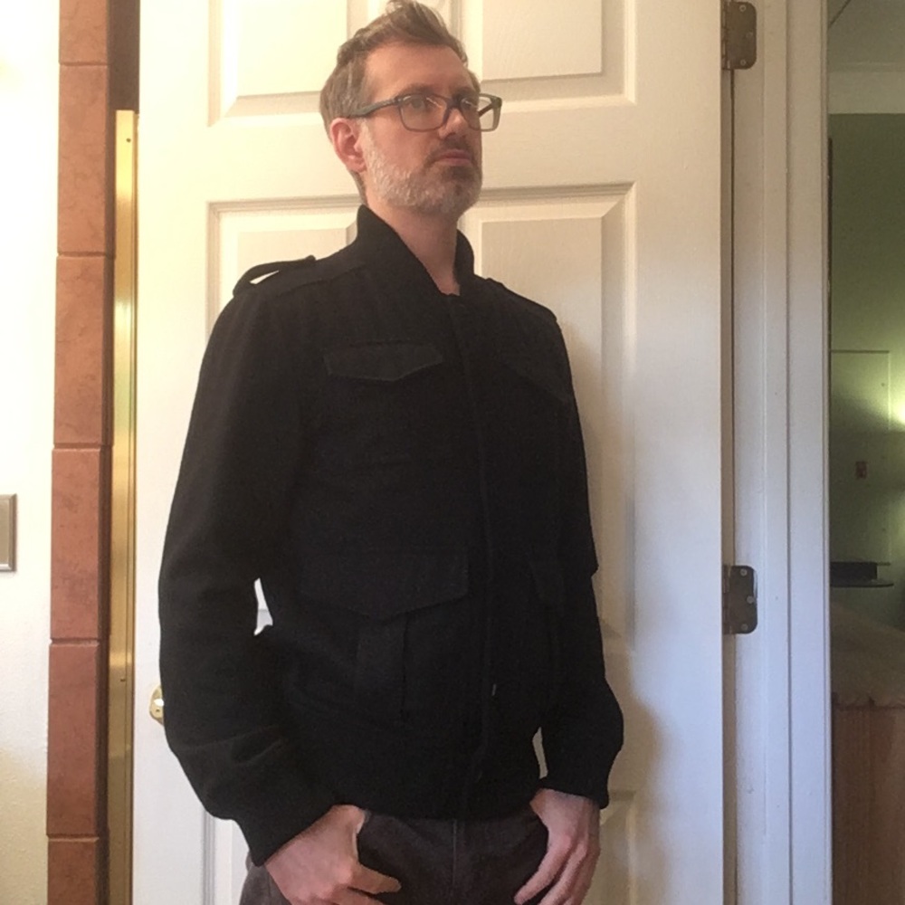 21men Wool Peacoat Men’s small
